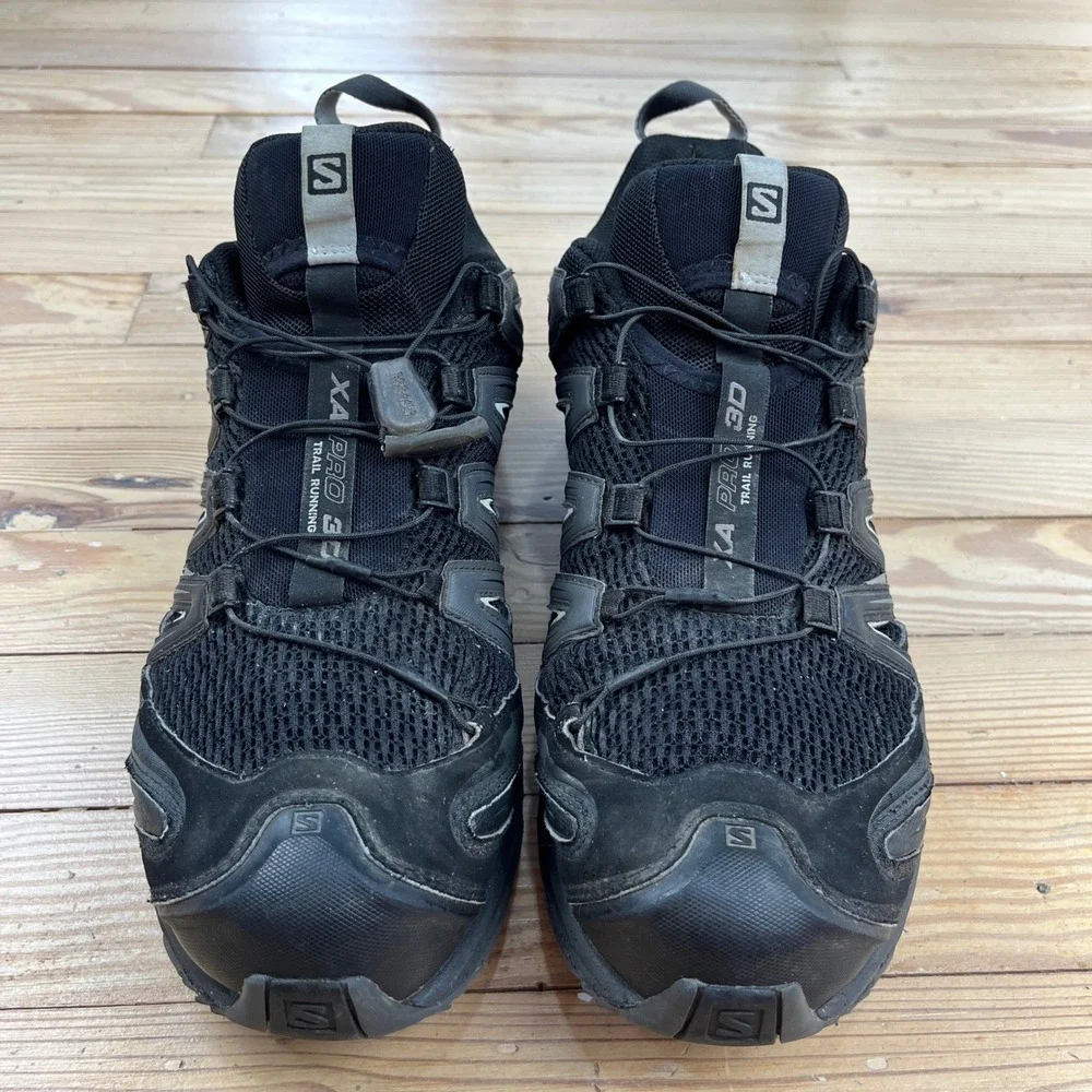 Salomon XA Pro 3D Mens Trail Running Shoes Black Grey hiking Size 13 athletic